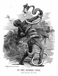 King Leopold in “The Rubber Coils”; Punch, 1906