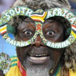 Sul-africano na torcida pelo Bafana Bafana – Arquivo África do Sul