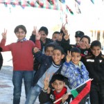 Crianças participam da celebração do segundo ano da revolução – Trípoli
