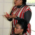 A presidente Elena Matundu e  a vice-presidente Lydia Mutyebele – Arquivo pessoal