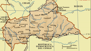 Mapa da República Centro Africana