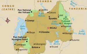 Mapa de Rwanda 