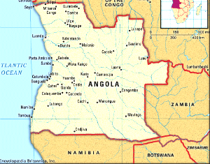 As fronteiras de Angola com os vizinhos Botsuana e Namíbia - Divulgação 
