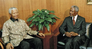 Milton Grant - Nelson e Kofi Annan em 1998
