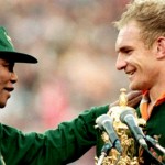 Mandela e Piennar durante a Copa do Mundo de Rugby de 1995 – Divulgação