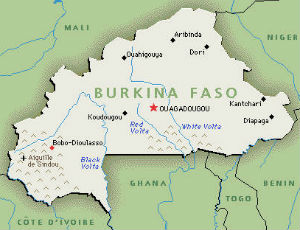 Mapa de Burkina Faso - Divulgação 