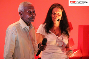 Sun Pontes e Maria do Céu Madureira no primeiro TEDx São Tomé, 20/06/2013.