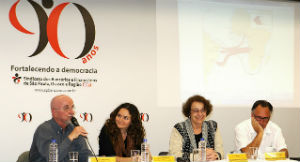 Participantes do encontro: Celso Marcondes, Juvandia Moreira, Clara Ant e Alencastro - Foto: Heinrich Aikawa - Instituto Lula