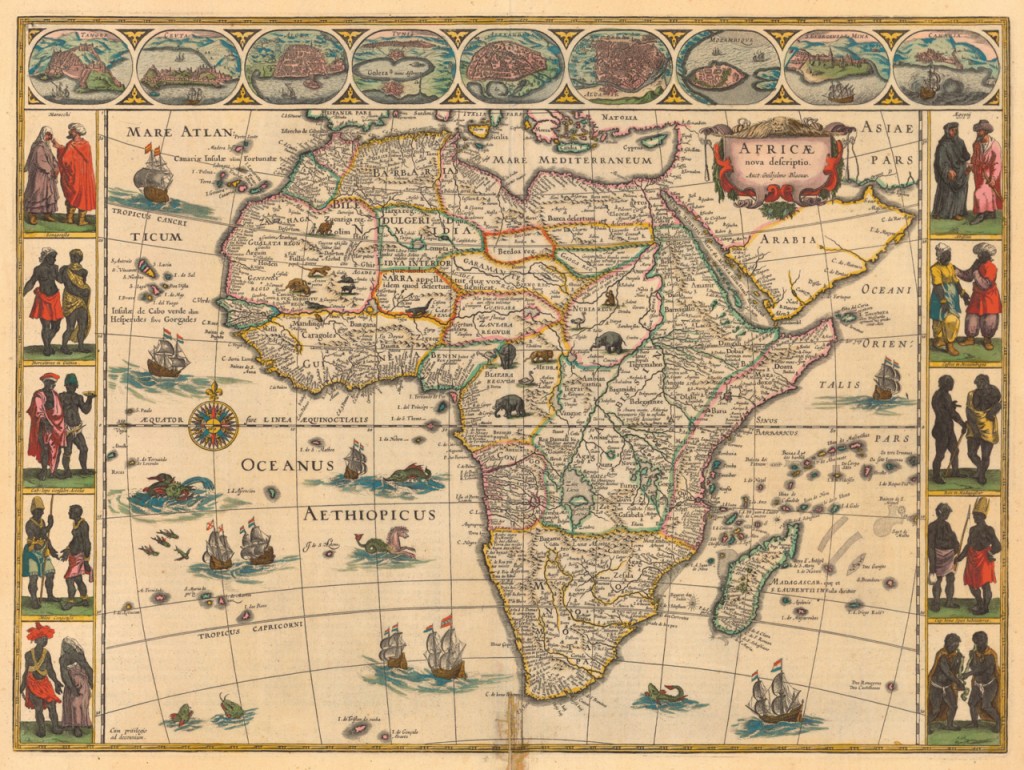 1644 map of Africa Made by Blaeu, Willem Janszoon, 1571-1638.