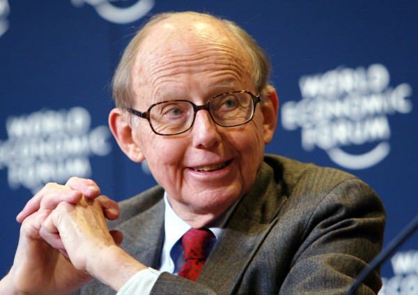 DAVOS/SWITZERLAND, 25JAN04 - Samuel P. Huntington, Chairman, Harvard Academy for International and Area Studies, USA, captured during the session 'When Cultures Conflict' at the Annual Meeting 2004 of the World Economic Forum in Davos, Switzerland, January 25, 2004. Copyright World Economic Forum (www.weforum.org) swiss-image.ch/Photo by Peter Lauth