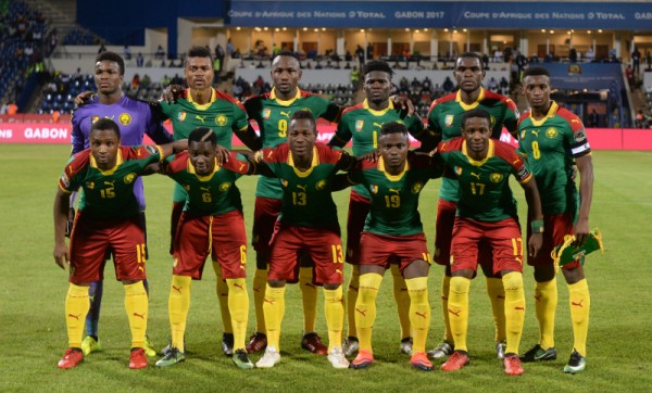 Cameroon Team Picture during the 2017 Africa Cup of Nations Finals Afcon semifinal football match between Cameroon and Ghana at the Franceville Stadium in Gabon on 02 February 2017 ©Sydney Mahlangu/BackpagePix