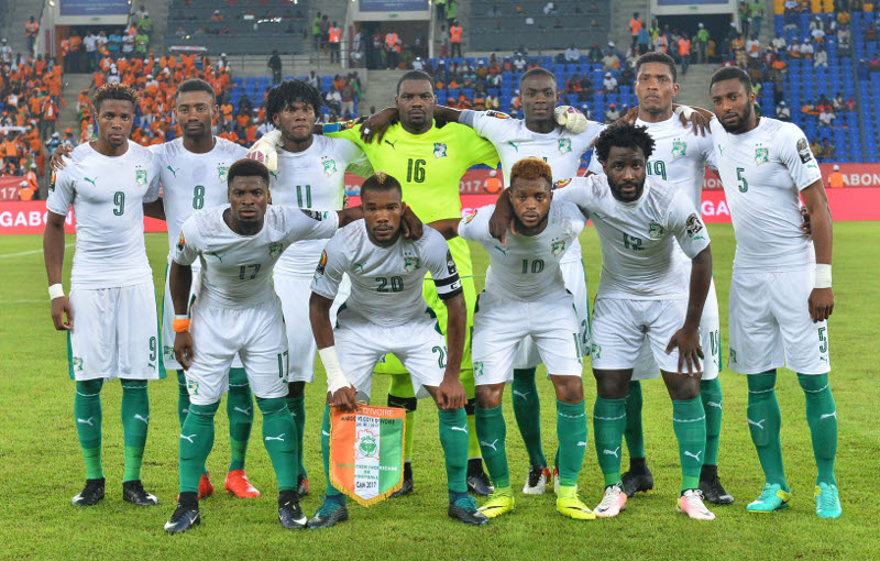 Ivory Coast Team picture during the 2017 Africa Cup of Nations Finals match between Morocco and Ivory Coast at the Oyem Stadium in Gabon on 24 January 2017 ©Samuel Shivambu/BackpagePix
