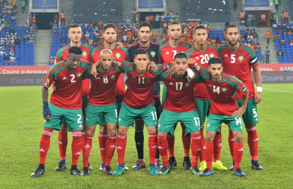 Morocco Team picture during the 2017 Africa Cup of Nations Finals match between Morocco and Ivory Coast at the Oyem Stadium in Gabon on 24 January 2017 ©Samuel Shivambu/BackpagePix