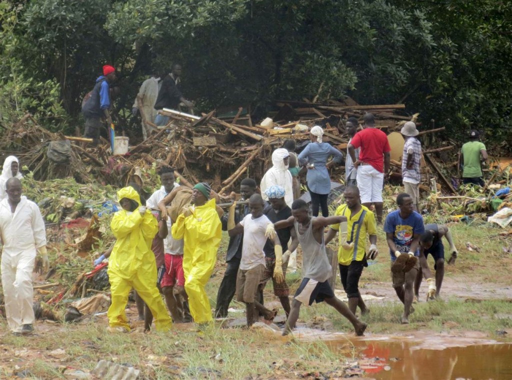 Deslizamento em Serra Leoa - Reprodução do vídeo da NBCNEWS