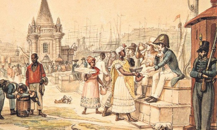 Escravidão no Brasil - Gravura de Jean-Baptiste Debret 