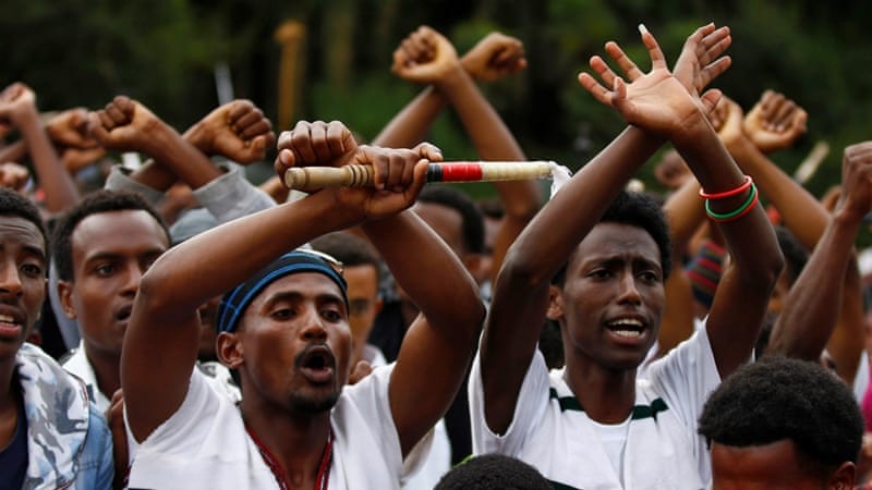 Protestos na Etiópia - Reprodução de Al Jazeera 