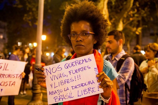 Fotos de protesto em Montivideo - Uruguai 