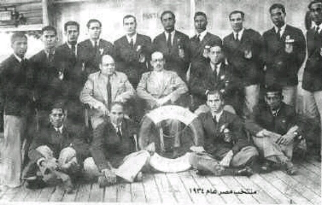 Equipe que representou o Egito na Copa de 1934. Foto: Acervo do Dr. Tarek Said / http://www.egyptianfootball.net