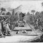 Group gathered around throne. Kongo (1686) Author: Dapper,
