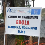 O centro de tratamento do Ébola em Mangina, a 30 km a nordeste da cidade de Beni, onde foram detectados os primeiros casos da doença em agosto de 2018. Foto crédito : Rádio Okapi / Ph. Marcial Papy Mukeba