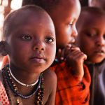 Maasai children in school in Tanzania, Africa